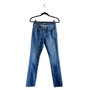 Lucky Brand Women's Jeans Swirl Sweet'N Straight Dragon Alley Blue Size 0 / 25